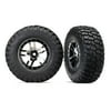 Traxxas 6873T - BFGoodrich Mud T/A Tires, SCT Split-Spoke Black Chrome Wheels