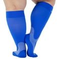 thumbnail image 5 of Plus Size Compression Knee High for Men and Women 20-30mmHg - Navy, 3X-Large, 5 of 7