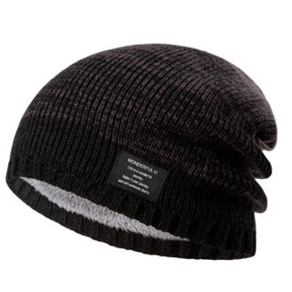 Zpanxa Winter Knitted Beanie Hat Roll-up Edge Skullcap Fisherman