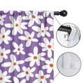 thumbnail image 4 of Blackout Kids Curtains,Purple Daisy Flower White Blooms Pattern Childrens Insulated Curtains Set Of 2,Bedroom Essentials,Toddler Room Decor 42"x63", 4 of 5