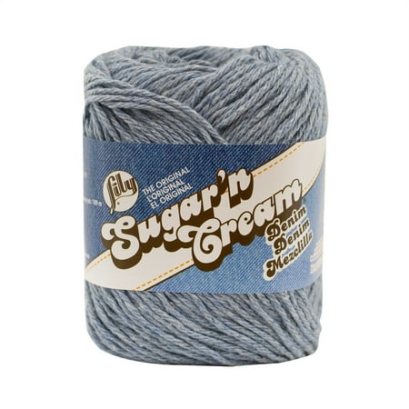 UPC: 0057355324596 | Lily Sugar n Cream The Original 4 Medium Cotton Yarn Stonewash 2.5oz/71g 120 Yards