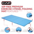 thumbnail image 4 of CAP Barbell All Purpose Folding Exercise Training & Gymnastics Balance Mat 10' x 4' x 3" Thick, Blue, 4 of 8
