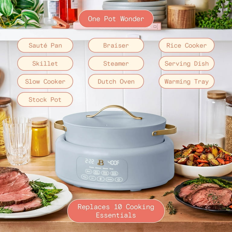 Beautiful 10 in 1 6 Qt Electric Multi Cooker Cornflower Blue by Drew Barrymore