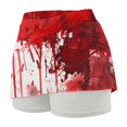 thumbnail image 4 of LOVZFMLL Jupe-Pantalon Taille Basse Imprimée pour Femmes Shorts de Sport Décontractés et Jupe-Pantalon Bas Rouge G, 4 of 5