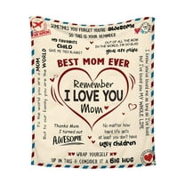 Super Soft Flannel Envelope Throw Blanket for Couch Bed- Mom Birthday Gifts from Daughter Son, Mama Gift for Mother, Lightweight Blanket for Women 27.6x39.4 in