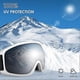 thumbnail image 5 of Ski Goggles, OTG Glasses Style Ski/Snowboard Goggles for Men, Women and Teens, Anti-Fog UV Snow Goggles (Silver), 5 of 5
