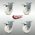 thumbnail image 2 of 5 Inch SS Nylon Wheel Swivel Top Plate Caster Set with Total Lock Brake SCC, 2 of 2