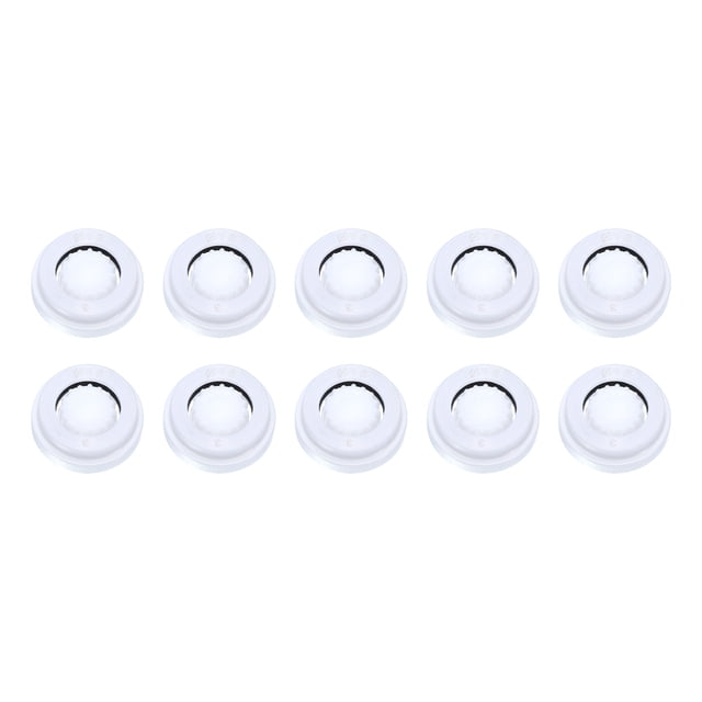 Uxcell G1/2 POM Limitador de flujo reductor de agua para cabezal de ducha 10 Pcs 2.5pgm Blanco 0.56 x 0.54 pulgadas