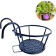 thumbnail image 1 of 1 pieza de hierro negro balcón soporte de flores barandilla soporte de flores barandilla colgante maceta soporte cesta colgante soporte verde maceta redonda soporte colgante, 1 of 5