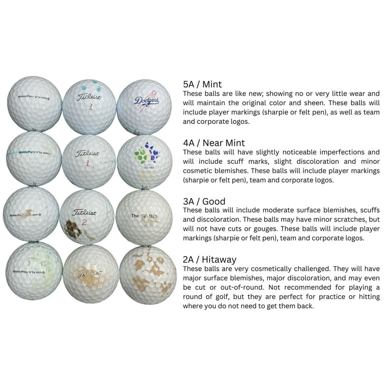 100 Mixed Golf Balls 3A Ball sold Lot