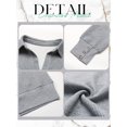 thumbnail image 7 of Hibeli Women Collared V Neck Drop Shoulder Long Sleeve Textured Top, 7 of 7