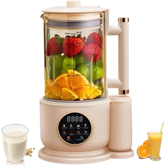 Una Licuadora Inteligente Cocina Licua Y Se Lava Solo, Smoothie Blender and Juicer All in One, Professional Mixer for Shakes and Smoothies, Portable Food Blenders Replacement Pitcher(Beige)