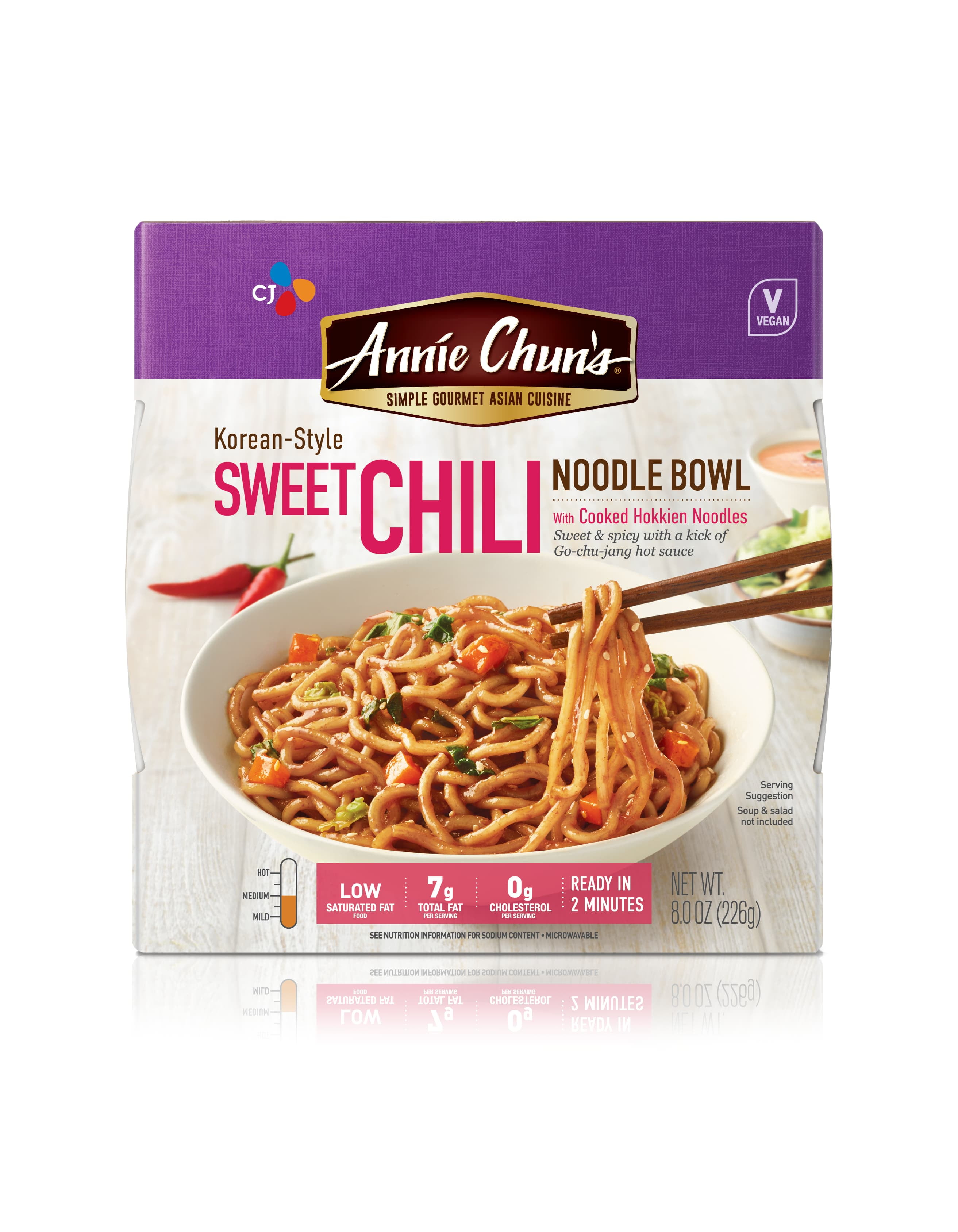 Annie Chun's Korean Sweet Chili Noodle Bowl, NonGMO, Vegan, 8 oz
