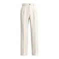 thumbnail image 4 of Abomasnow Men's Big and Tall Dressy Pants High Waist Straight Leg Pleated Stretch Pants Work Office Business Casual Trousers with Pockets, 4 of 5
