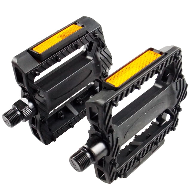 unbranded 1Par Pedal Negro De Plástico Para Con Doble Antideslizante Ideal Para Bicicletas De Y