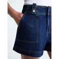 thumbnail image 5 of Free Assembly Women's High Rise Denim Utility Shorts, 4” Inseam, Sizes 0-18, 5 of 6
