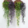 thumbnail image 5 of 2 Pcs Artificial Ivy Artificial Green Hanging Plants for Celebration, Wedding, Kitchen, Garden, Office Decoration Purple, 5 of 5