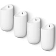 thumbnail image 5 of MyGift Cylindrical Matte White Ceramic Wall Mounted Flower Planter Vases, Modern Set of 4, 5 of 6