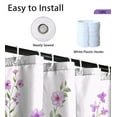 thumbnail image 4 of SUNOLIFE Purple Floral Shower Curtain Spring Flowers Waterproof Fabric Bathroom Curtain 72x72 in, 4 of 7