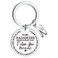 thumbnail image 1 of Creative DIY To My Daughter Stainless Steel Last Name 26 Letter Keychain 2.5cm, 1 of 8