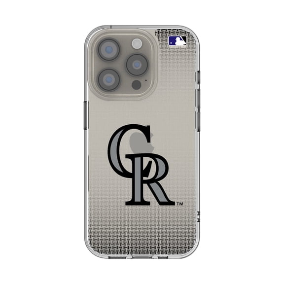 Colorado Rockies Linen Logo iPhone Clear Case