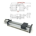 thumbnail image 4 of Workbench Linear Guide Manual Sliding Table 100~500MM Stroke Ballscrew SFU1204 Handwheel Linear Stage CNC Table Saw ,Low Noise Sliding, 4 of 7