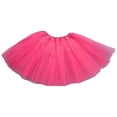 thumbnail image 4 of Women's Tennis Skirts Summer Elegant Ballet Skirt for Adults chiffon layered tutu with mesh overlay flowing performance practice for daily wear Pink One Size, 4 of 4