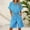 Sky Blue, variant on CheerKidz Womens Summer Linen Lapel Short Sleeve Button Down Top and Shorts Set Casual Work Wear Two Piece Outfit for Office and Daily Use