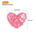 thumbnail image 2 of Bolas de Ratán Corazón 20uds Unique Bargains Rosa 2.36 Pulgadas, 2 of 5