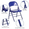 thumbnail image 6 of Flash Furniture 2 Pack HERCULES COLORBURST Series Cobalt Blue Triple Braced & Double Hinged Metal Folding Chair, 6 of 14