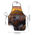 thumbnail image 4 of Fuzoiu Lizard With Sunglasses Sunset Print Waterproof Apron, Kitchen Apron for Women Men Chef, Apron for Christmas Dinner Party Cooking Baking Crafting House Cleaning Kitchen, 4 of 7