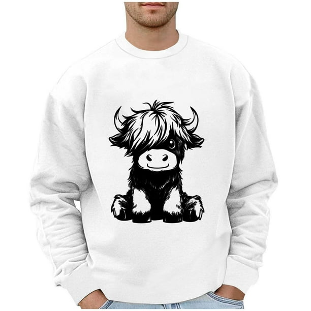 Blusas y camisas de manga larga con cuello redondo para hombre, estilo casual, con estampado de moda, de poliéster.
