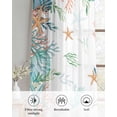 thumbnail image 6 of Beach Coastal Sheer Curtains 54 Inch Length 2 Panels Set for Living Room/Bedroom, Summer Coral Starfish Nautical Ocean Kitchen Curtains Grommet Semi-Sheer Curtains Drapes Window Treatments 42"x54"x2, 6 of 7