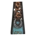 thumbnail image 4 of Western Family Tooled Tuscan Fleur De Lis Floral Scrollwork Horseshoe Wall Cross, 4 of 9