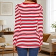 thumbnail image 5 of Womens Tops 2026 ’S Long Sleeve Striped T Shirt Soft Casual Crewneck Top Basic Tee Casual Blouses, 5 of 6