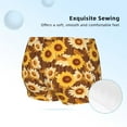 Easygdp Brown Wood Grain Sunflower B Girls Hipster Cotton Underwear