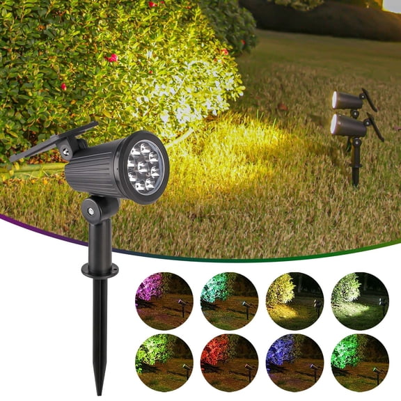 Solar Spotlights Outdoor Lighting, Garden Tree Lights, Adjustable Angle Solar Panel Ground Inserted Lights, IP65 Waterproof Durable Weather Resistant