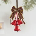 thumbnail image 5 of Dianli Christmas Decorations Christmas Tree Decorations Indoor Outdoor Gold Glittering Bells with Vintage Bow for Fireplace Door Wall Hanging Holiday Party Home Decor Set of 1, 5 of 6