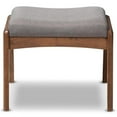 thumbnail image 6 of Home Square 2 Piece Fabric Upholstered Ottoman Set in Gray and Walnut, 6 of 7