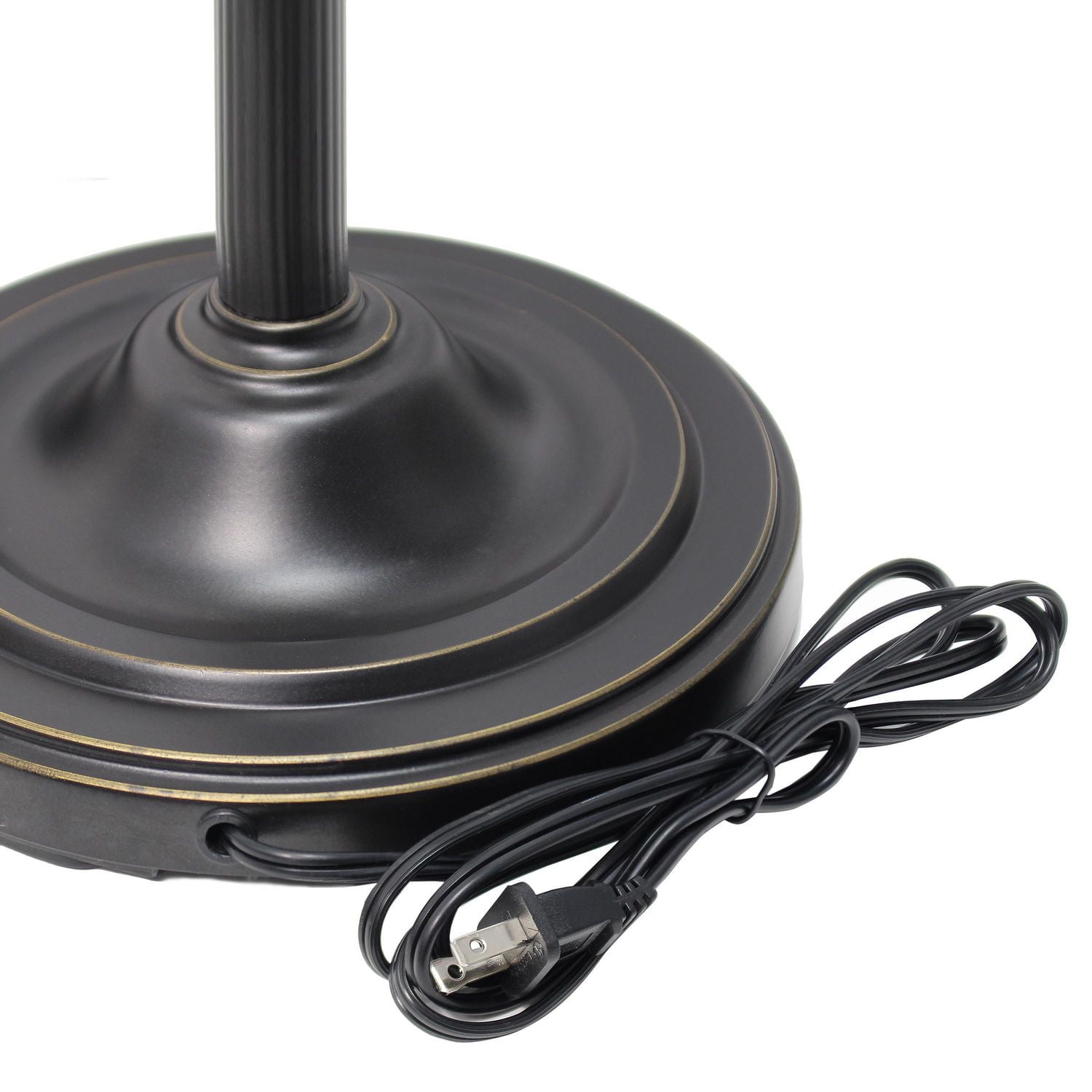 Elegant Designs 2 Light Mother Daughter Floor Lamp with Amber Marble Glass Shades