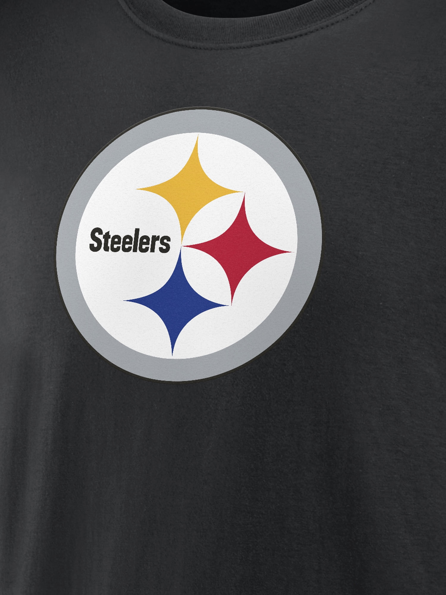 NFL Pittsburgh Steelers Men's Cotton Black Short Sleeve T-Shirt