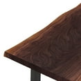 thumbnail image 4 of Benjara Cid Xue 79 Inch Dining Bench, Brown Live Edge Rectangular Top, Black Metal, 4 of 5