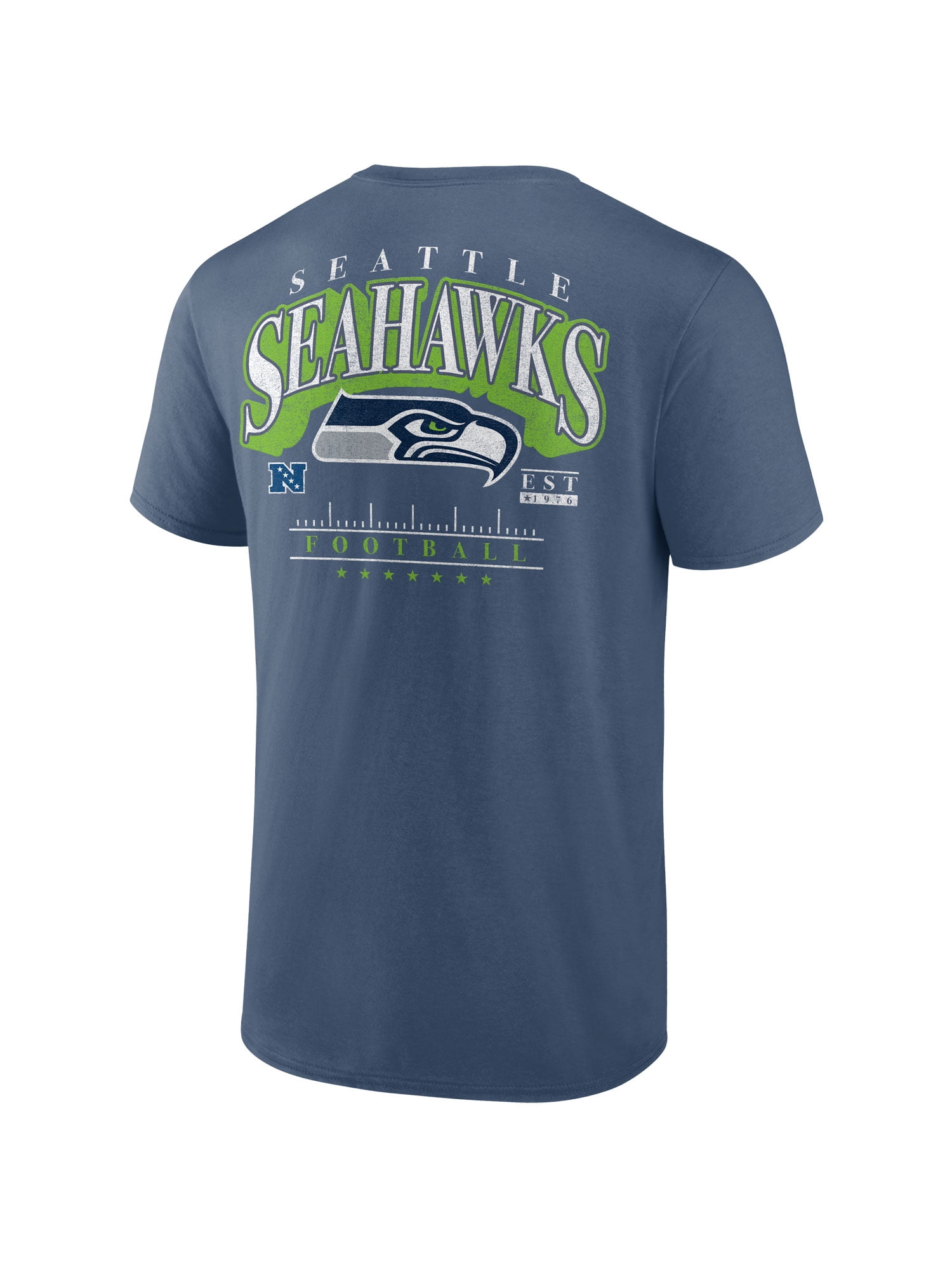 NFL Seattle Seahawks Men's Cotton Faded Navy Short Sleeve T-Shirt