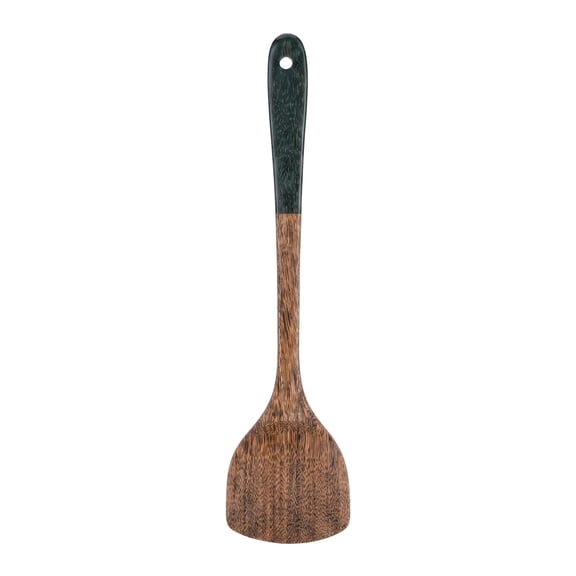 Unique Bargains Kitchen Heat-Resistant Spatula Cooking for Frying Brown 15.4x3.7 in