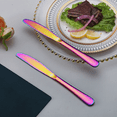 thumbnail image 2 of ReaNea  Rainbow Dinner Knives Set Of 8 Stainless Steel  Dinner Butter Table Knife, 2 of 10