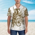 thumbnail image 2 of Disketp Western Scenery With Old Wagon Hawaiian Shirts for Men,Mens Casual Short Sleeve Button Down Shirts Beach Shirt,3X-Large, 2 of 7