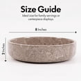 thumbnail image 3 of Elborse Marble Serving Bowl 8" inches Oceanic Handmade Large Fruits Holder for Kitchen Counter Décor, Modern key Bowl, Fruit Dish & Fruit Storage, 3 of 8
