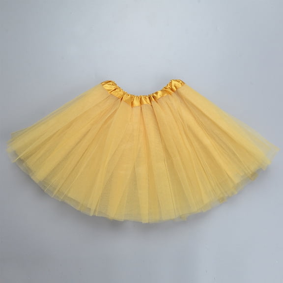 Tutu for Women Adults 5 Layered Tulle Skirt Halloween Tutu Skirts for Women 80S Tutu Adult Tutus Fluffy Skirt Running Yellow
