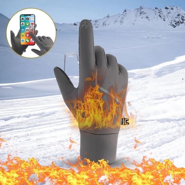 Guantes de invierno para montar a caballo al aire libre ZJT250133450 | Guantes deportivos resistentes al viento, cálidos, antideslizantes y con pantalla táctil | Palma de piel de nailon con ais