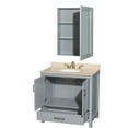thumbnail image 4 of Wyndham Collection Wcs141436sunomed Sheffield 36" Freestanding Vanity Set - Off White, 4 of 7